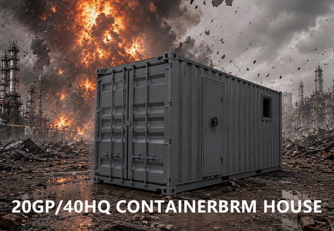 Porshseal blast-resistant modular bunker shelter deployed in field operation
