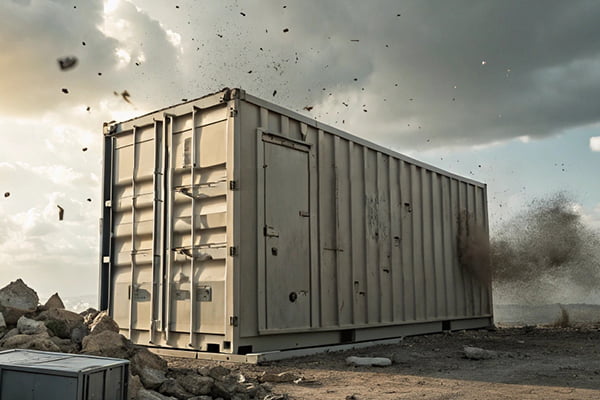 Porshseal blast-resistant safe house modular shelter with steel reinforcement